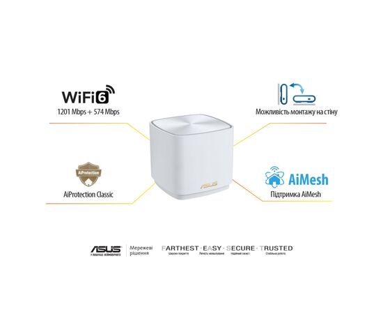 Точка доступу Wi-Fi ASUS ZenWiFi XD4 PLUS 3pcs (90IG07M0-MO3C40), зображення 8