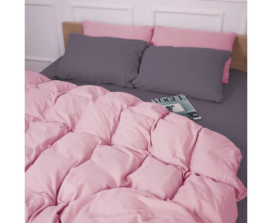 Постільна білизна MirSon 001-008 Ash grey/Pink Фланель 2x143x210 Сімейний (2200009660917), зображення 4