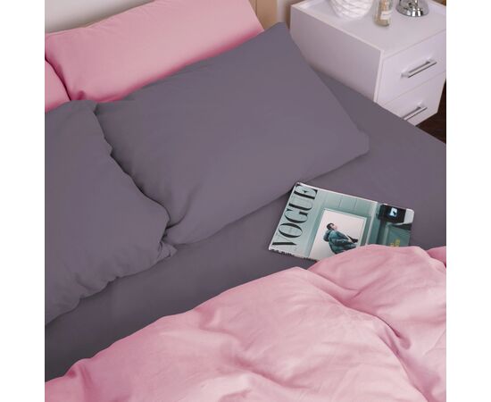 Постільна білизна MirSon 001-008 Ash grey/Pink Фланель 2x143x210 Сімейний (2200009660917), зображення 5