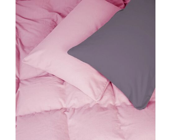 Постільна білизна MirSon 001-008 Ash grey/Pink Фланель 2x143x210 Сімейний (2200009660917)