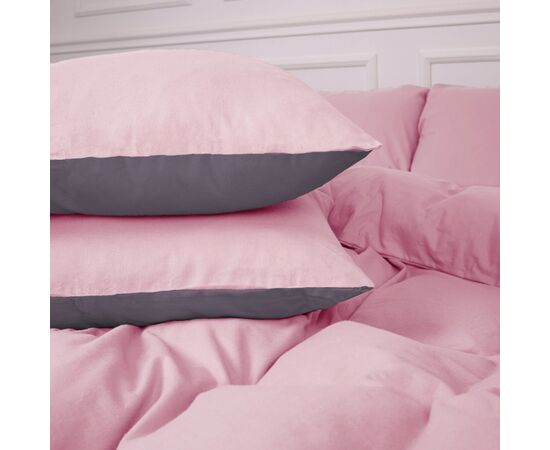 Постільна білизна MirSon 001-008 Ash grey/Pink Фланель 2 x 160 x 220 Сімейний Євро (2200009660924), зображення 6