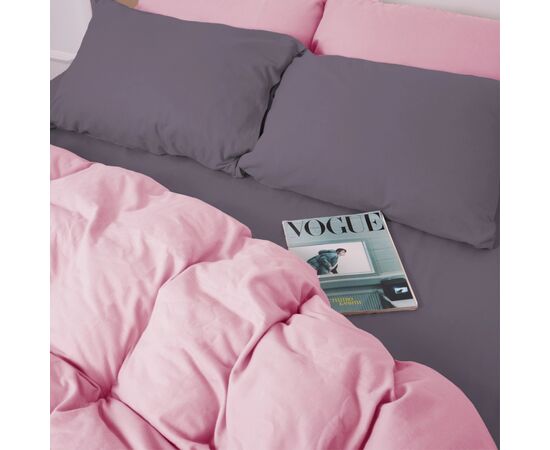 Постільна білизна MirSon 001-008 Ash grey/Pink Фланель 2 x 160 x 220 Сімейний Євро (2200009660924), зображення 7