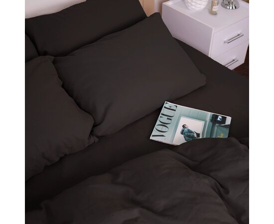 Постельное белье MirSon 002 Black Фланель 2 x 160 x 220 Семейный Евро (2200009648281), изображение 10