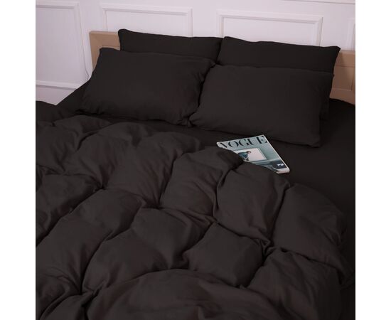 Постельное белье MirSon 002 Black Фланель 2 x 160 x 220 Семейный Евро (2200009648281), изображение 11