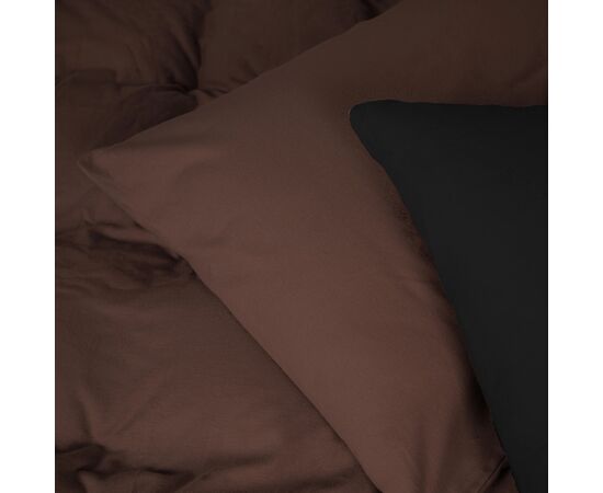 Постельное белье MirSon 002-003 Black/Brown Фланель 2x143x210 Семейный (2200009657535), изображение 3