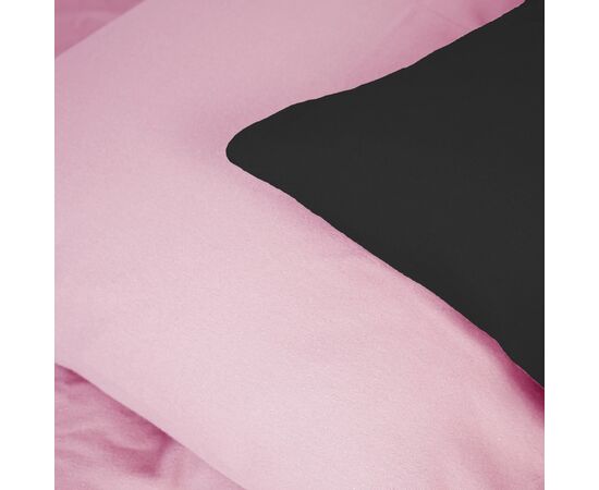 Постельное белье MirSon 002-008 Black/Pink Фланель 2 x 160 x 220 Семейный Евро (2200009661884), изображение 3
