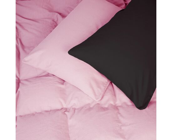 Постельное белье MirSon 002-008 Black/Pink Фланель 2 x 160 x 220 Семейный Евро (2200009661884)