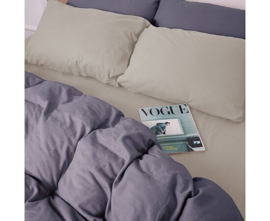 Постільна білизна MirSon 004-001 Cappuchino/Ash grey Фланель 2 x 160 x 220 Сімейний Євро (2200009658501), зображення 4