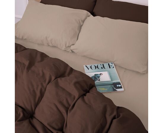 Постільна білизна MirSon 004-003 Cappuchino/Brown Фланель 2x143x210 Сімейний (2200009658013), зображення 5