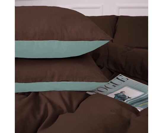 Постільна білизна MirSon 006-003 Menthol/Brown Фланель 2 x 160 x 220 Сімейний Євро (2200009661402), зображення 6