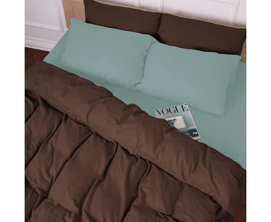 Постільна білизна MirSon 006-003 Menthol/Brown Фланель 2 x 160 x 220 Сімейний Євро (2200009661402), зображення 7