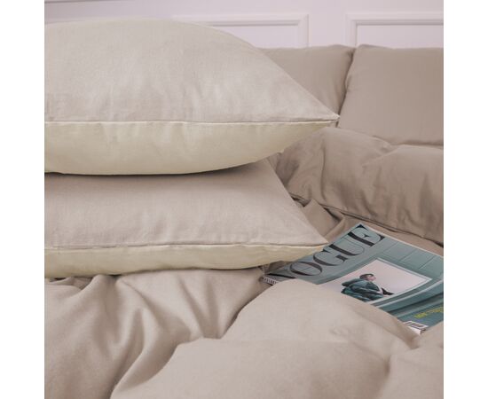 Постільна білизна MirSon 007-004 Milk/Cappuchino Фланель 2 x 160 x 220 Сімейний Євро (2200009659461), зображення 6