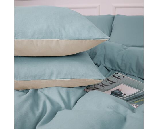 Постельное белье MirSon 007-006 Milk/Menthol Фланель 2 x 160 x 220 Семейный Евро (2200009660436), изображение 4