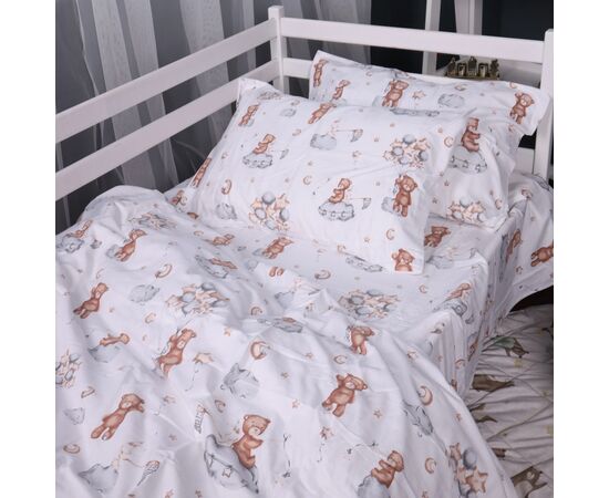 Постільна білизна MirSon 010 Teddy ballons Фланель 2x143x210 Сімейний (2200009654138), зображення 2