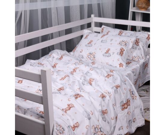 Постельное белье MirSon 010 Teddy ballons Фланель 2 x 160 x 220 Семейный Евро (2200009654145), изображение 3