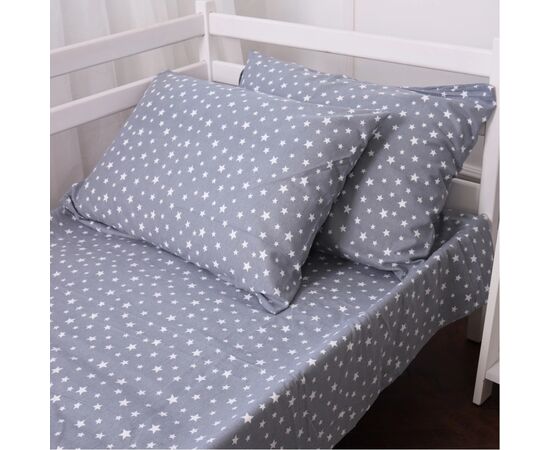 Постільна білизна MirSon 012 Grey Stars Фланель 2 x 160 x 220 Сімейний Євро (2200009653155), зображення 9