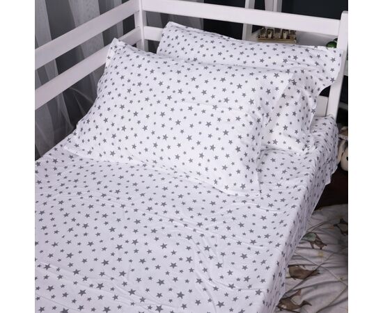 Постільна білизна MirSon 016 White Stars Фланель 2 x 160 x 220 Сімейний Євро (2200009652165), зображення 6