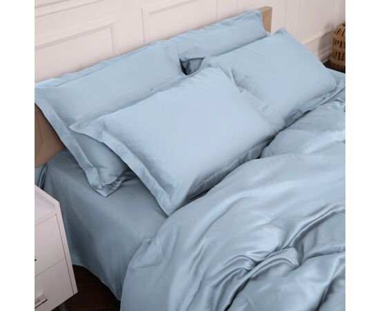 Постільна білизна MirSon Tencel №04 Blue 175х210 двоспальний (2200009369544), зображення 4