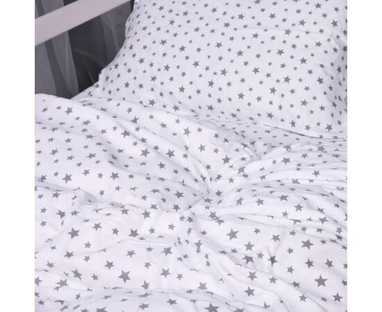 Постільна білизна MirSon 016 White Stars Фланель 220x240 King Size (2200009652127), зображення 4