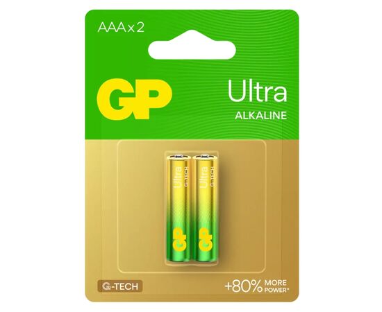 Батарейка Gp AAA LR03 ULTRA Alcaline * 2 (24AUETA21-2BC2 / 4891199027642)