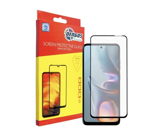 Стекло защитное Dengos Full Glue Motorola E15/G35 Black (TGFG-421)