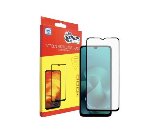 Стекло защитное Dengos Full Glue Motorola G06 Black (TGFG-420)