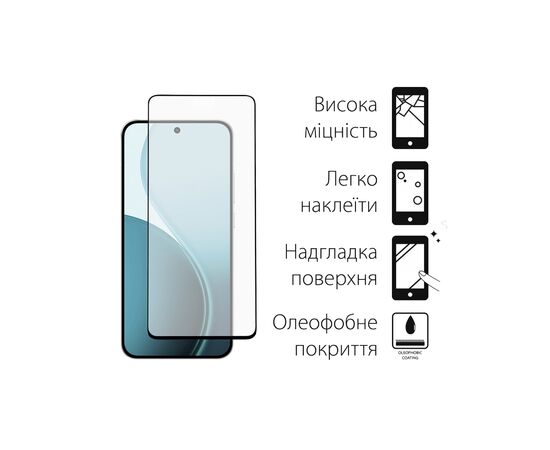 Стекло защитное Dengos Full Glue OPPO Reno14 5G Black (TGFG-418), изображение 2