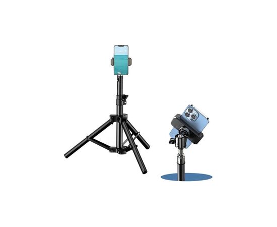 Штатив RTAKO ZJ-ZB01 55CM Matte Finish Carbon Steel Tripod Black (6930539528246), изображение 2