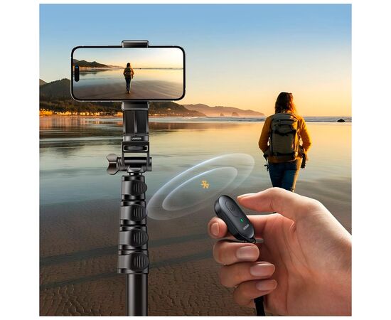 Штатив Ugreen LP680 Selfie Stick Tripod with Bluetooth Remote Black (15609), зображення 11