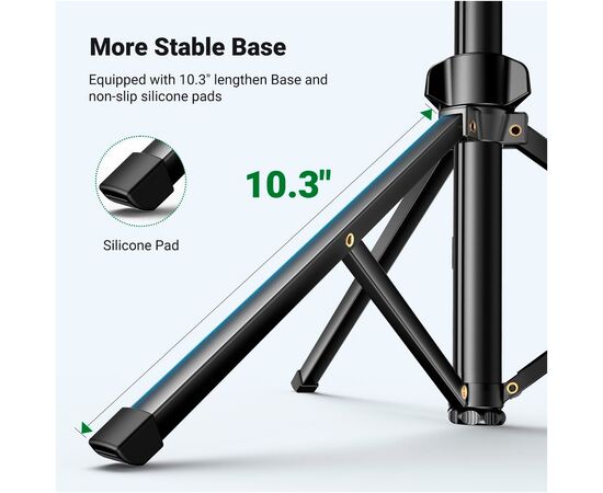 Штатив Ugreen LP680 Selfie Stick Tripod with Bluetooth Remote Black (15609), зображення 5