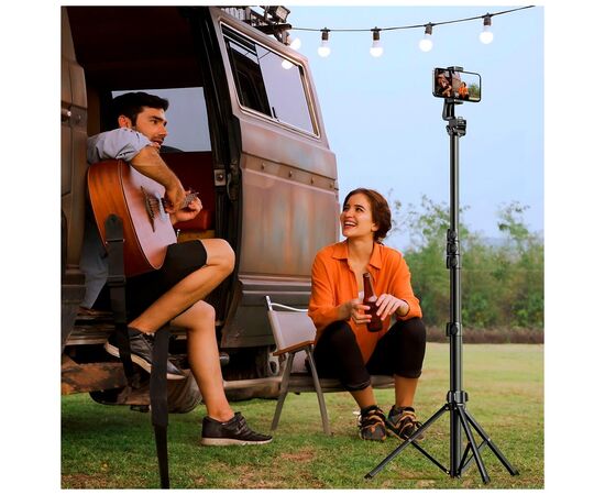 Штатив Ugreen LP680 Selfie Stick Tripod with Bluetooth Remote Black (15609), зображення 9