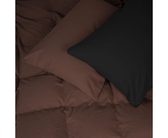Постільна білизна MirSon 002-003 Black/Brown Фланель 2 x 160 x 220 Сімейний Євро (2200009657542)