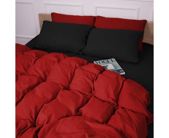 Постельное белье MirSon 002-009 Black/Red Фланель 2 x 160 x 220 Семейный Евро (2200009656576), изображение 6