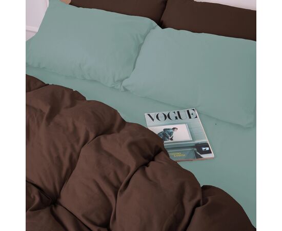 Постільна білизна MirSon 006-003 Menthol/Brown Фланель 2x143x210 Сімейний (2200009661396), зображення 5