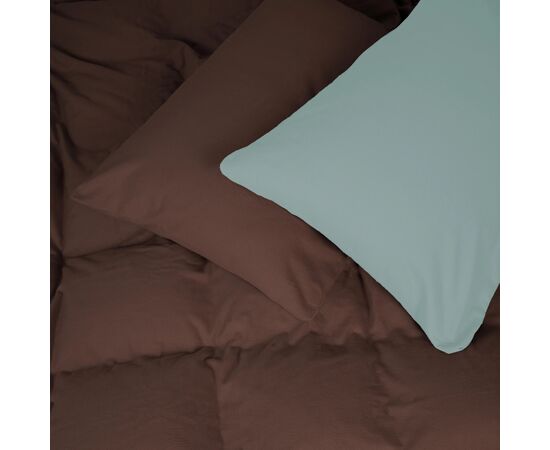 Постільна білизна MirSon 006-003 Menthol/Brown Фланель 2x143x210 Сімейний (2200009661396)
