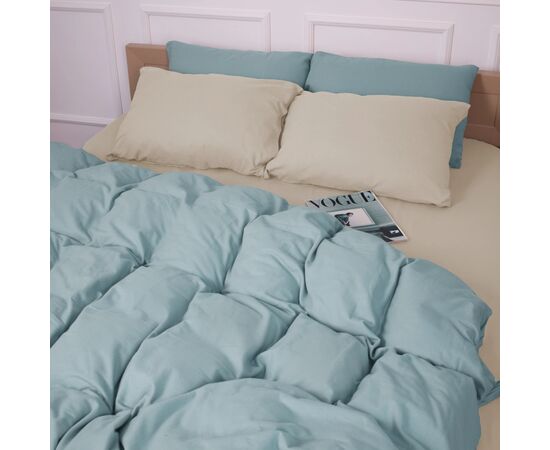 Постільна білизна MirSon 007-006 Milk/Menthol Фланель 2x143x210 Сімейний (2200009660429), зображення 5