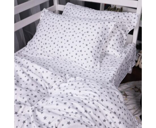 Постільна білизна MirSon 016 White Stars Фланель 175х210 двоспальний (2200009652134), зображення 2