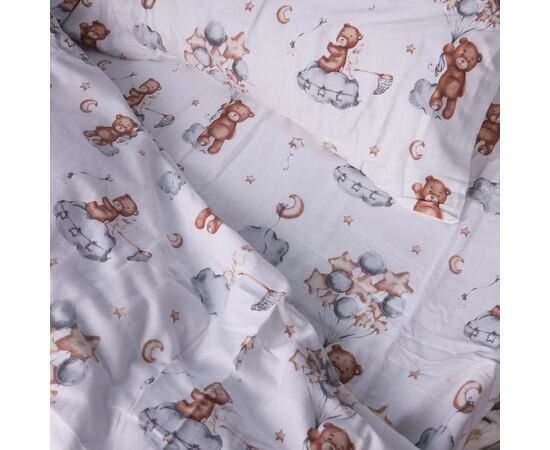 Постільна білизна MirSon 010 Teddy ballons Фланель 200x220 Євро (2200009654121), зображення 5