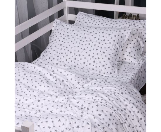 Постельное белье MirSon 016 White Stars Фланель 143х210 полуторный (2200009652103), изображение 3