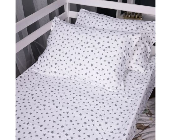 Постельное белье MirSon 016 White Stars Фланель 143х210 полуторный (2200009652103), изображение 7