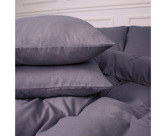 Постільна білизна MirSon 001 Ash grey Фланель 200х220 Євро (2200009648151), зображення 6