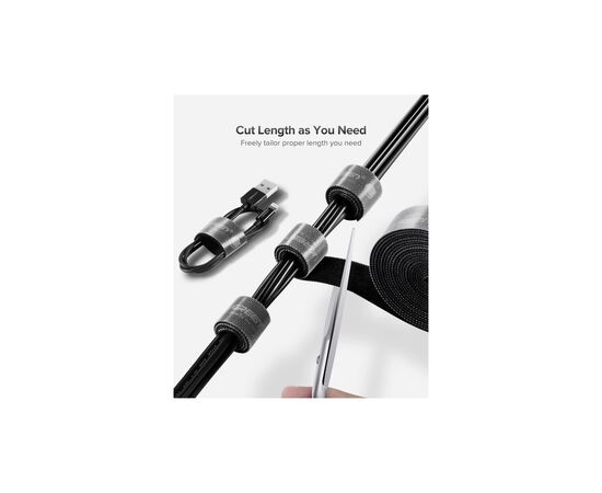 Набор для крепления лента-липучка LP124 20mm Cable Tie Band 2m Black Ugreen (40354), изображение 3