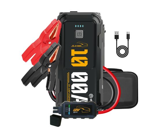 Пуско зарядное устройство Atria 10000mAh 1000A QC18W LED фонарик (JS-A1000), изображение 2