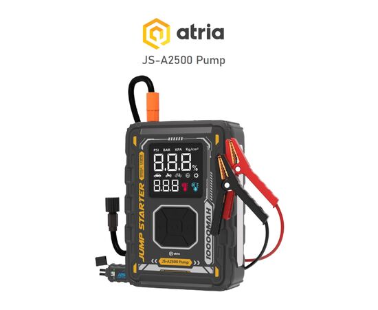 Пуско зарядное устройство Atria 8000mAh 1000A QC18W Pump LED фонарик (JS-A2500 Pump)