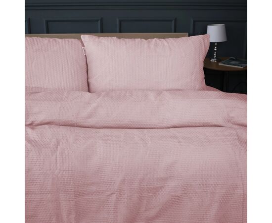Постільна білизна MirSon №20-00 Waffle Powder 2 x 143x210 сімейний Євро (2200011032375), зображення 4