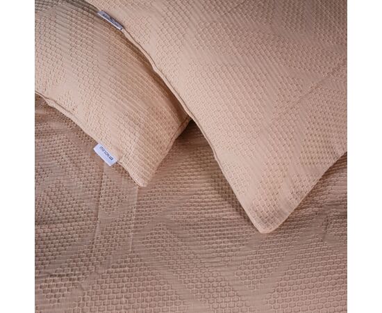 Постільна білизна MirSon №20-01 Waffle Bej 2 x 143x210 сімейний Євро (2200011032634), зображення 5