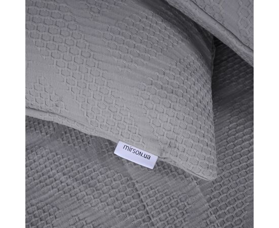 Постільна білизна MirSon №20-02 Waffle Gray 172х210 двоспальний (2200011032863), зображення 2