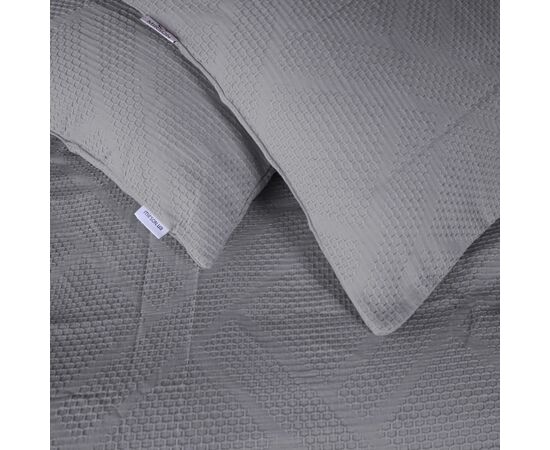 Постільна білизна MirSon №20-02 Waffle Gray 2 x 143x210 сімейний (2200011032887), зображення 7