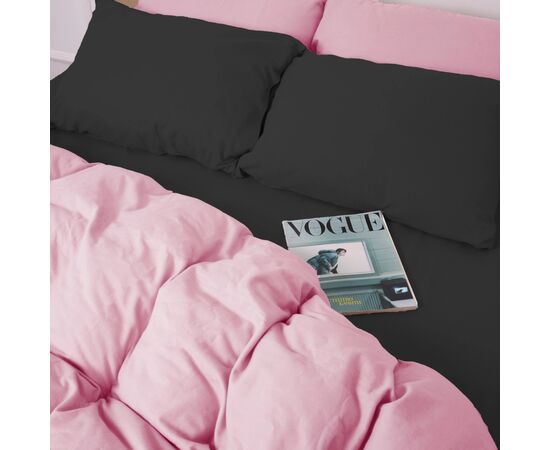 Постільна білизна MirSon 002-008 Black/Pink Фланель 2x143x210 Сімейний (2200009661877), зображення 4