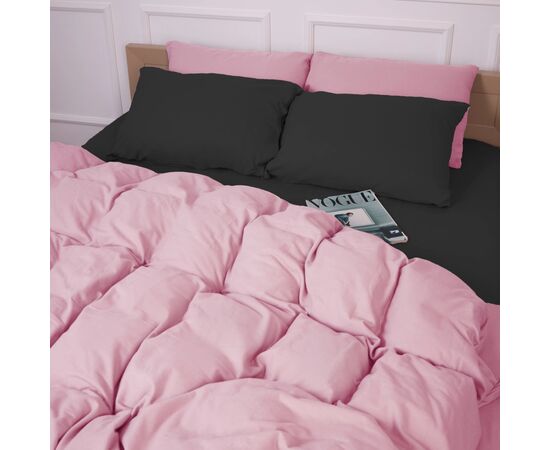Постільна білизна MirSon 002-008 Black/Pink Фланель 2x143x210 Сімейний (2200009661877), зображення 5